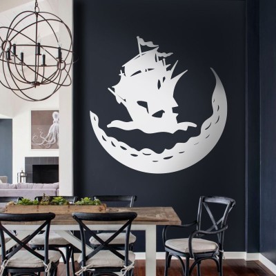 Ταξιδεύοντας στο Φεγγάρι, Ναυτικά, Αυτοκόλλητα τοίχου, 110 x 110 εκ.