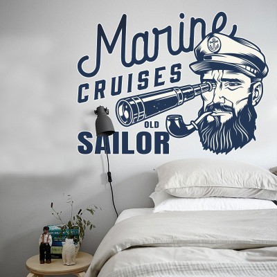 Old sailor Ναυτικά Αυτοκόλλητα τοίχου 60 x 80 cm (39301)
