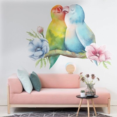 Love birds, Ζώα, Αυτοκόλλητα τοίχου, 80 x 60 εκ. (39550)