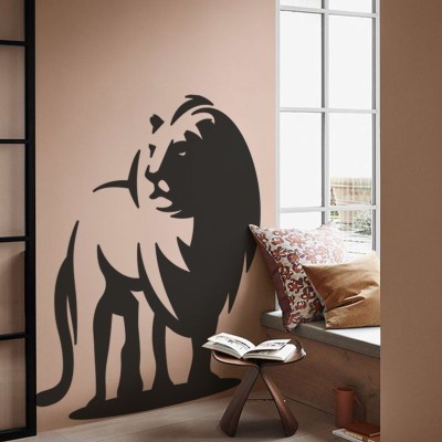Λιοντάρι παρακολουθεί Ζώα Αυτοκόλλητα τοίχου 100 x 75 cm (39590)