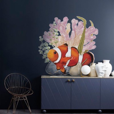 Clown Fish, Ζώα, Αυτοκόλλητα τοίχου, 70 x 70 εκ. (39627)