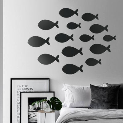 Ψάρια σε κύκλο, Ζώα, Αυτοκόλλητα τοίχου, 100 x 75 εκ.