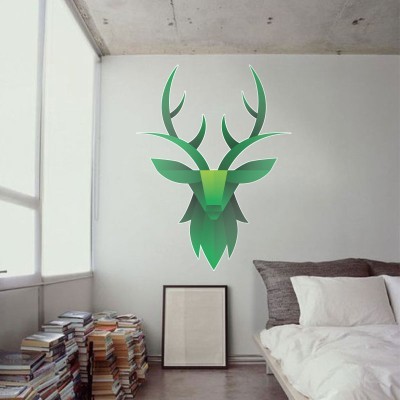Τάρανδος πράσινος Ζώα Αυτοκόλλητα τοίχου 100 x 75 cm (39614)