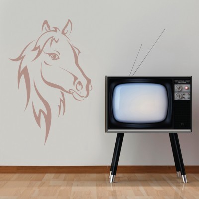 Άλογο πρόσωπο Ζώα Αυτοκόλλητα τοίχου 76 x 50 cm (424)