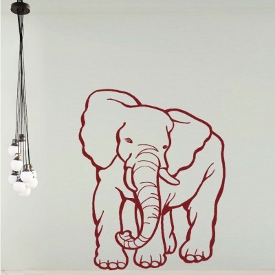 Ελέφαντας Ζώα Αυτοκόλλητα τοίχου 62 x 50 cm (429)