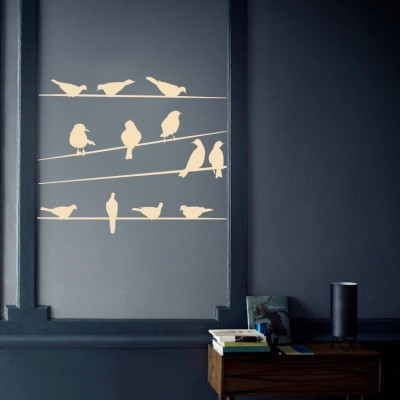 Πουλιά σε νοσταλγία, Ζώα, Αυτοκόλλητα τοίχου, 50 x 40 εκ.