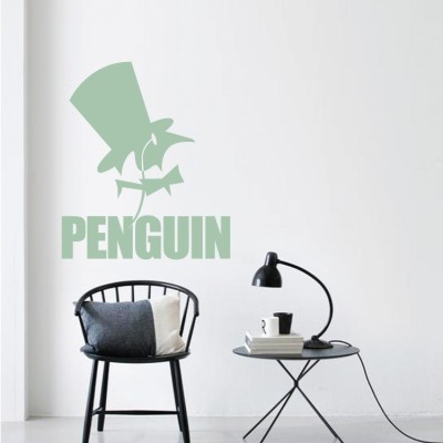 Πιγκουίνος με καπέλο, Ζώα, Αυτοκόλλητα τοίχου, 50 x 58 εκ.