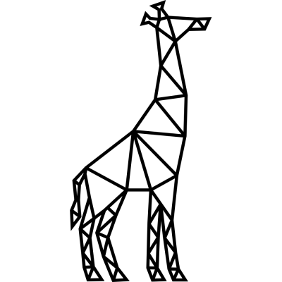 Γεωμετρική Καμηλοπάρδαλη, Ζώα, Αυτοκόλλητα τοίχου, 35 x 70 εκ. (54649)