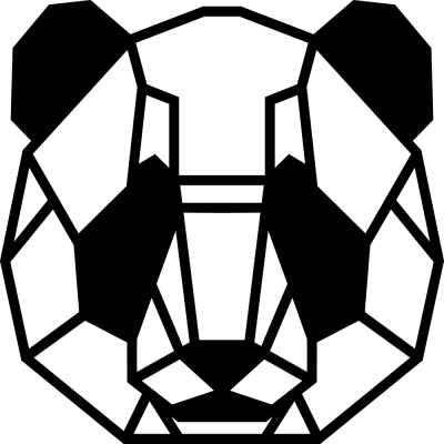 Geometrical Panda, Ζώα, Αυτοκόλλητα τοίχου, 45 x 45 εκ.