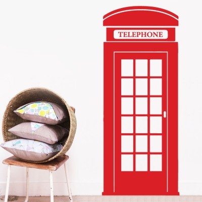 Τηλεφωνικός θάλαμος Λονδίνο Λονδίνο Αυτοκόλλητα τοίχου 73 x 30 cm (13032)
