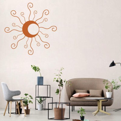 Houseart - ΣΗΜΑΝΤΙΚΟ: Σε περίπτωση διαφοράς τιμής από το κατάστημα ισχύει παντα και μόνο η τιμή του καταστήματος Ήλιος, Διάφορα, Αυτοκόλλητα τοίχου, 60 x 60 εκ.