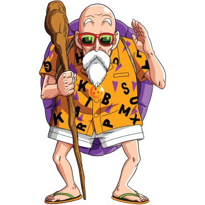 Master Roshi – Dragon Ball, Anime, Αυτοκόλλητα τοίχου, 50 x 80 εκ. (48329)