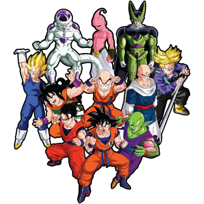 Dragon Ball Characters Anime Αυτοκόλλητα τοίχου 50 x 58 εκ. (48467)