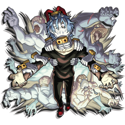 Shigaraki Tomura – My Hero Academia, Anime, Αυτοκόλλητα τοίχου, 60 x 54 εκ.