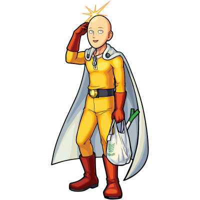 Saitama with poncho – One Punch Man Anime Αυτοκόλλητα τοίχου 50 x 104 εκ. (48478)