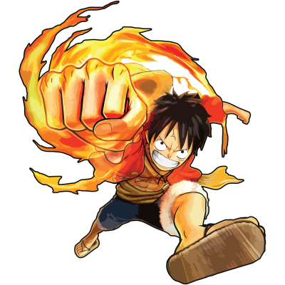 Luffy on fire – One Piece, Anime, Αυτοκόλλητα τοίχου, 50 x 58 εκ. (48504)