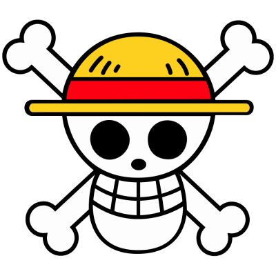 Sombrero de paja – One Piece, Anime, Αυτοκόλλητα τοίχου, 60 x 52 εκ. (48505)