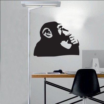 Thinking monkey Banksy Αυτοκόλλητα τοίχου 63 x 80 cm (13247)