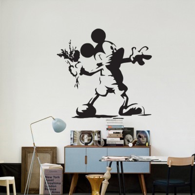 Mickey, Banksy, Αυτοκόλλητα τοίχου, 80 x 75 εκ.