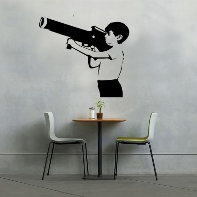 Boy with bazoo, Banksy, Αυτοκόλλητα τοίχου, 70 x 62 εκ.