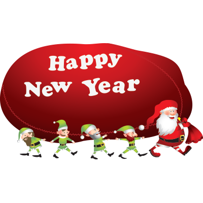 Happy New Year Christmas bag, Χριστουγεννιάτικα, Αυτοκό