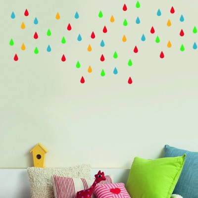 Houseart Σταγόνες βροχής, Παιδικά, Mini Pack αυτοκόλλητα, 61x31cm