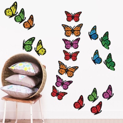 Διακόσμηση παιδικού δωματίου House Art - ΣΗΜΑΝΤΙΚΟ: Σε περίπτωση διαφοράς τιμής από το κατάστημα ισχύει παντα και μόνο η τιμή του καταστήματος Πολύχρωμες Πεταλούδες, Παιδικά, Mini Pack αυτοκόλλητα,