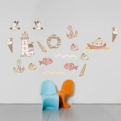 Houseart Καλοκαιρινές διάκοπες, Παιδικά, Mini Pack αυτοκόλλητα, 100x100 cm
