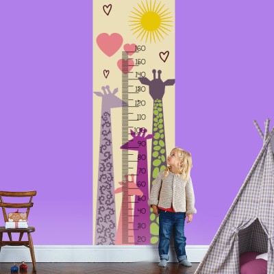 Houseart - ΣΗΜΑΝΤΙΚΟ: Σε περίπτωση διαφοράς τιμής από το κατάστημα ισχύει παντα και μόνο η τιμή του καταστήματος Giraffes, Αναστημόμετρα, Αυτοκόλλητα τοίχου, 60x200cm