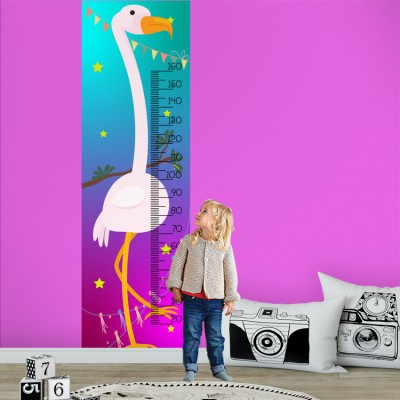 Houseart Κύκνος στο ένα πόδι, Αναστημόμετρα, Αυτοκόλλητα τοίχου, 60x200cm