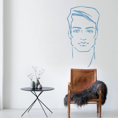 Ανδρικό πρόσωπο, Φιγούρες, Αυτοκόλλητα τοίχου, 31 x 58 εκ.