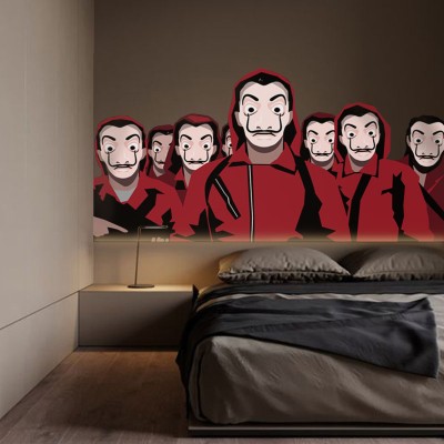 La Casa de Papel, Φιγούρες, Αυτοκόλλητα τοίχου, 100 x 50 εκ. (39966)