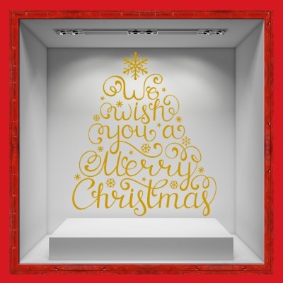 We Wish You… Χριστουγεννιάτικα Αυτοκόλλητα βιτρίνας 56 x 50 cm (36727)