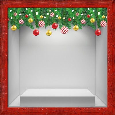 Χριστουγεννιάτικα Στολίδια Χριστουγεννιάτικα Αυτοκόλλητα βιτρίνας 50 x 100 cm (36738)