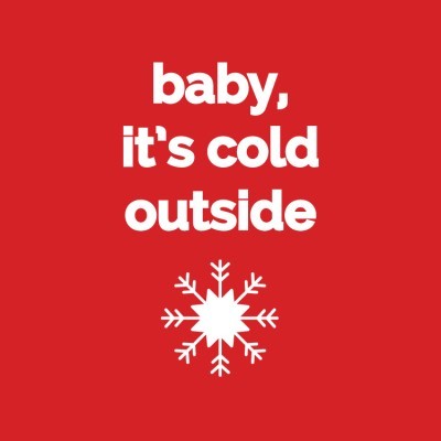 Houseart It\'s cold outside, Χριστουγεννιάτικα, Αυτοκόλλητα βιτρίνας, 50 x 80 εκ.