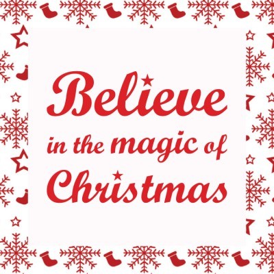 Believe… Χριστουγεννιάτικα Αυτοκόλλητα βιτρίνας 44 x 60 cm (13305)