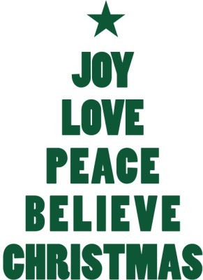 Joy, Love, Piece Χριστουγεννιάτικα Αυτοκόλλητα βιτρίνας 70 x 50 cm (13313)