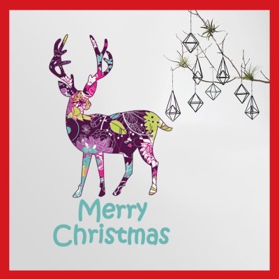 Διακόσμηση παιδικού δωματίου House Art - ΣΗΜΑΝΤΙΚΟ: Σε περίπτωση διαφοράς τιμής από το κατάστημα ισχύει παντα και μόνο η τιμή του καταστήματος Τάρανδος πολύχρωμος, Χριστουγεννιάτικα, Αυτοκόλλητα βιτ