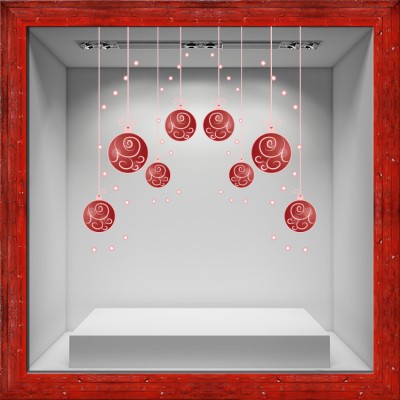 Houseart - ΣΗΜΑΝΤΙΚΟ: Σε περίπτωση διαφοράς τιμής από το κατάστημα ισχύει παντα και μόνο η τιμή του καταστήματος Μπάλες κρεμαστές, Χριστουγεννιάτικα, Αυτοκόλλητα βιτρίν