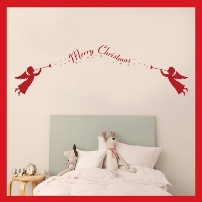 Houseart - ΣΗΜΑΝΤΙΚΟ: Σε περίπτωση διαφοράς τιμής από το κατάστημα ισχύει παντα και μόνο η τιμή του καταστήματος Αγγελάκια Merry Christmas, Χριστουγεννιάτικα, Αυτοκόλλη