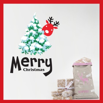 Δέντρο Merry Christmas, Χριστουγεννιάτικα, Αυτοκόλλητα 