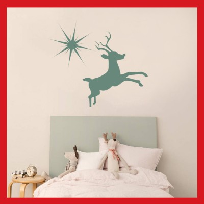 Houseart - ΣΗΜΑΝΤΙΚΟ: Σε περίπτωση διαφοράς τιμής από το κατάστημα ισχύει παντα και μόνο η τιμή του καταστήματος Χριστουγεννιάτικο Ελάφι, Χριστουγεννιάτικα, Αυτοκόλλητα