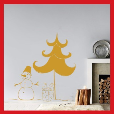 Διακόσμηση παιδικού δωματίου House Art - ΣΗΜΑΝΤΙΚΟ: Σε περίπτωση διαφοράς τιμής από το κατάστημα ισχύει παντα και μόνο η τιμή του καταστήματος Χιονάνθρωπος με δώρο, Χριστουγεννιάτικα, Αυτοκόλλητα βι