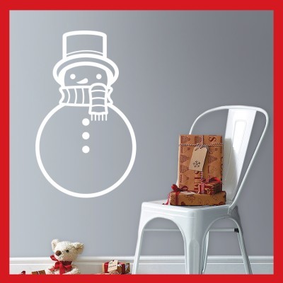 Διακόσμηση παιδικού δωματίου House Art - ΣΗΜΑΝΤΙΚΟ: Σε περίπτωση διαφοράς τιμής από το κατάστημα ισχύει παντα και μόνο η τιμή του καταστήματος Χιονάνθρωπος με καπέλο, Χριστουγεννιάτικα, Αυτοκόλλητα