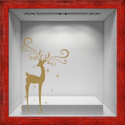 Διακόσμηση παιδικού δωματίου House Art - ΣΗΜΑΝΤΙΚΟ: Σε περίπτωση διαφοράς τιμής από το κατάστημα ισχύει παντα και μόνο η τιμή του καταστήματος Ελάφι, Χριστουγεννιάτικα, Αυτοκόλλητα βιτρίνας, 45 x 70