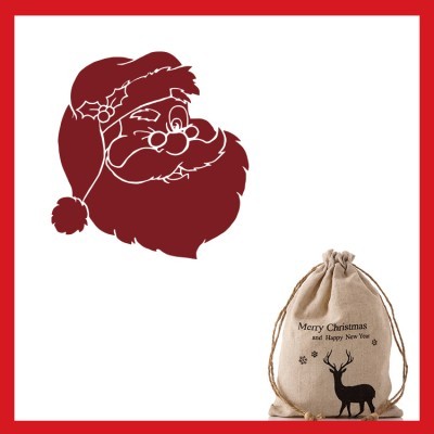 Houseart Άγιος Βασίλης Πρόσωπο, Χριστουγεννιάτικα, Αυτοκόλλητα βιτρίνας, 45 x 47 εκ.