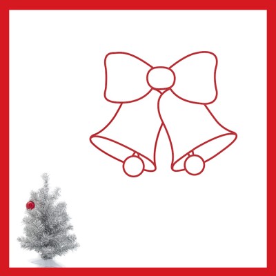 Houseart - ΣΗΜΑΝΤΙΚΟ: Σε περίπτωση διαφοράς τιμής από το κατάστημα ισχύει παντα και μόνο η τιμή του καταστήματος Καμπανούλες με φιόγκο, Χριστουγεννιάτικα, Αυτοκόλλητα β