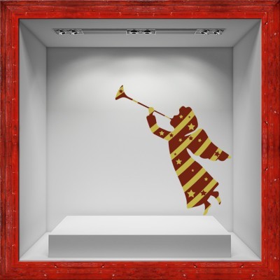 Διακόσμηση παιδικού δωματίου House Art - ΣΗΜΑΝΤΙΚΟ: Σε περίπτωση διαφοράς τιμής από το κατάστημα ισχύει παντα και μόνο η τιμή του καταστήματος Αγγελάκι κόκκινο χρυσό, Χριστουγεννιάτικα, Αυτοκόλλητα