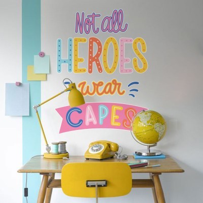 Not all heroes wear capes Κόμικς Αυτοκόλλητα τοίχου 100 x 75 cm (39844)