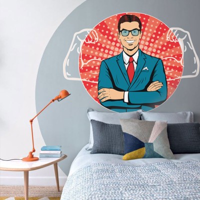 Houseart Businessman, Κόμικς, Αυτοκόλλητα τοίχου, 100 x 75 εκ.